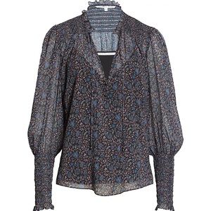 veronica beard • black jaz floral blouse